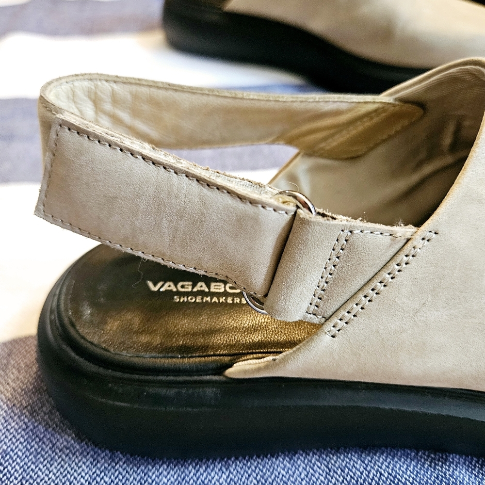 Vagabond Beige Suede Slingback Clogs - Picture 4 of 12
